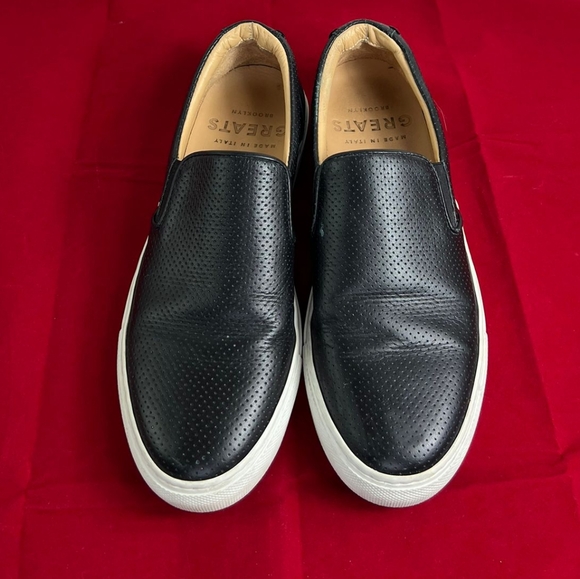 Greats Brooklyn Women's Wooster Perforated Leather Slip On Loafers Sneakers, 7 - Picture 10 of 12
